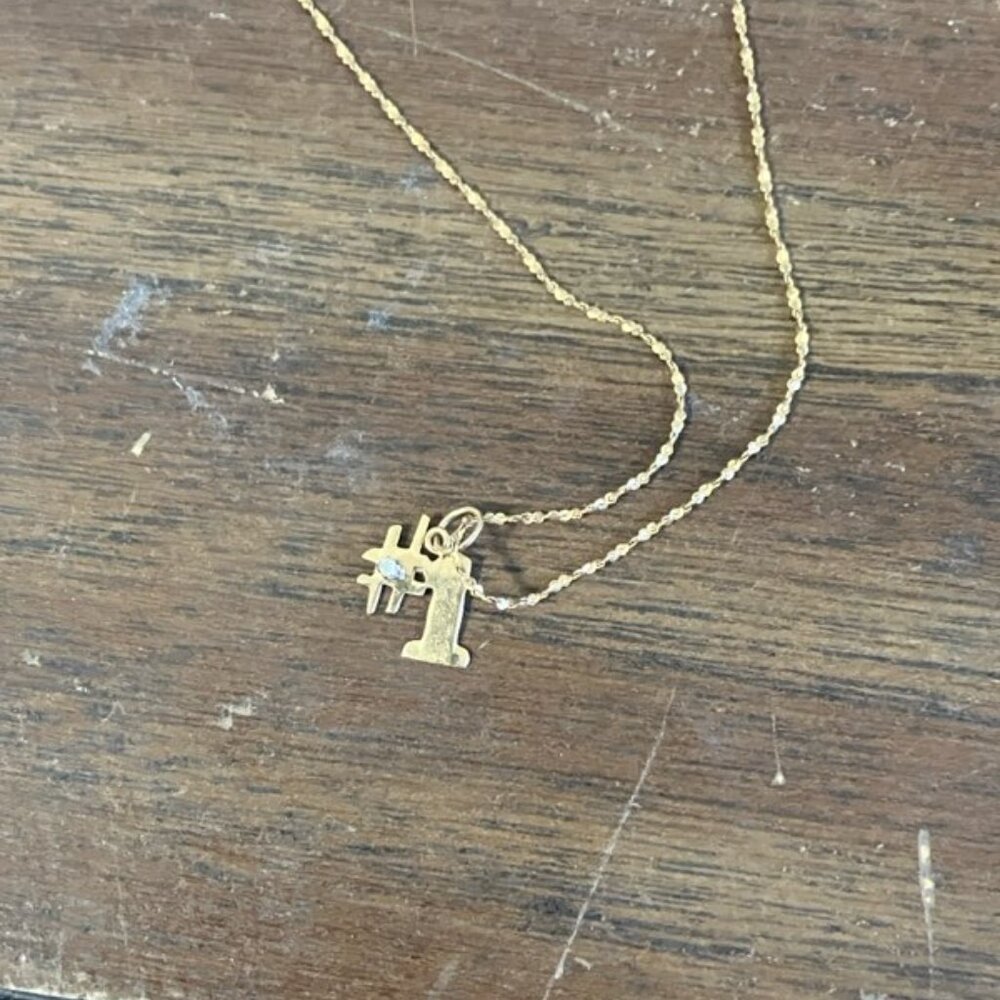 #1 14kt Pendant with Chain - Picture 3 of 5